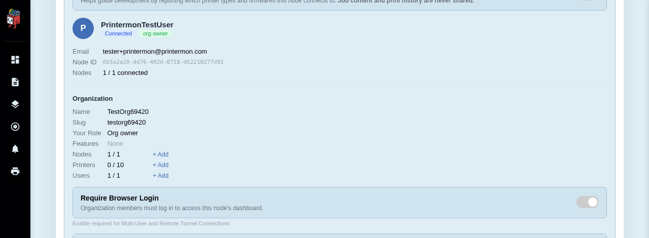 Account Section