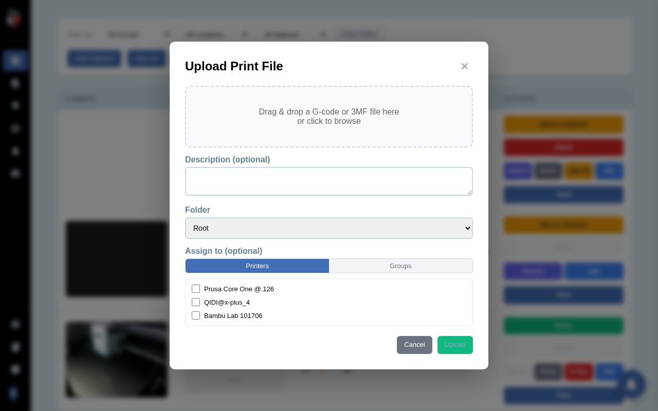 Upload Print File