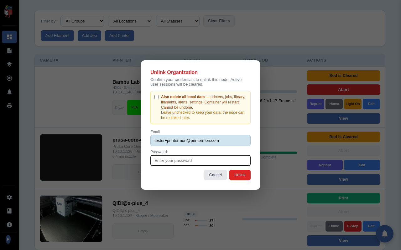 Unlink Modal